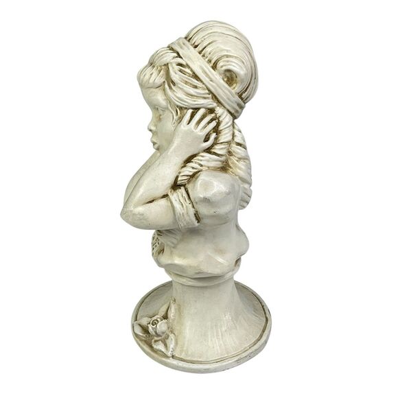 Kendrick Universal Statuary Co Saxophone Boy & Girl Bust Statues 1971 Home Decor - Picture 9 of 14